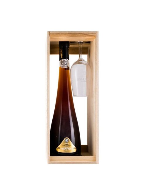 Vinho do Porto Martha´s 20 Anos Decanter com taça Tinto Portugal 500ml