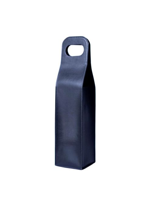 Porta Garrafa para 1 Garrafa Couro Sintético Preto