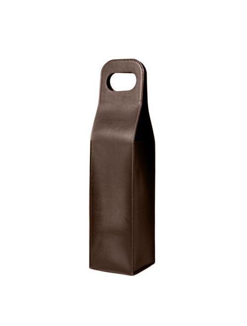 Porta Garrafa para 1 Garrafa Couro Sintético Marrom