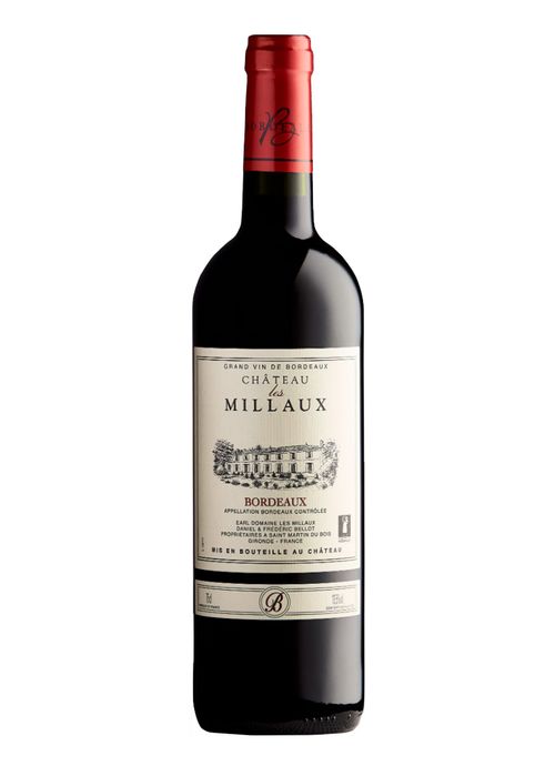 Vinho Château Les Millaux Bordeaux 2021 Tinto França 750ml