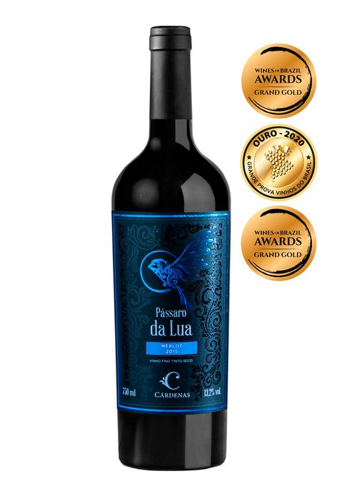 Vinho Cárdenas Pássaro da Lua Merlot 2015 Tinto Brasil 750ml