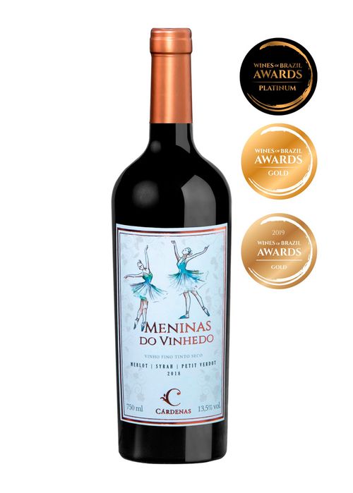 Vinho Cárdenas Meninas do Vinhedo Blend de Tintas 2018 Tinto Brasil 750ml