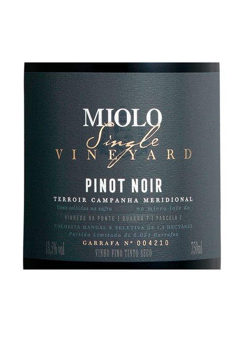 Vinho Miolo Single Vineyard Pinot Noir 2022 Tinto Brasil 750ml