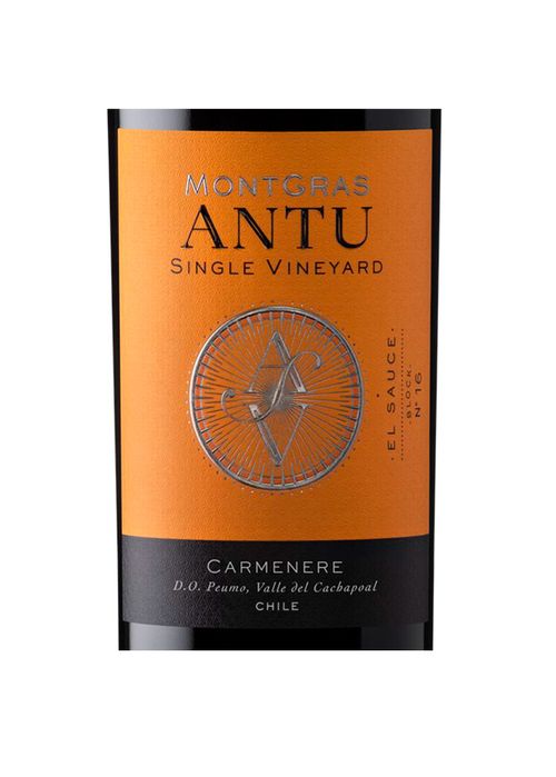Vinho Montgras Antu Single Vineyard Carménère 2021 Tinto Chile 750ml