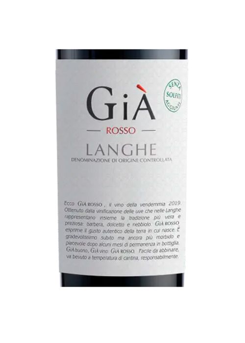 Vinho Già Langhe Doc Rosso 2021 Tinto Itália 750Ml