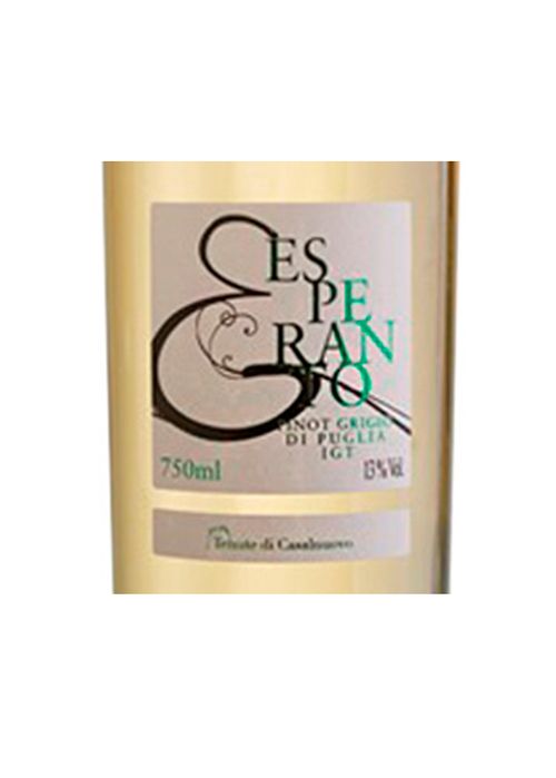 Vinho Pinot Grigio Esperanto Puglia IGT 2022 Branco Itália 750ml
