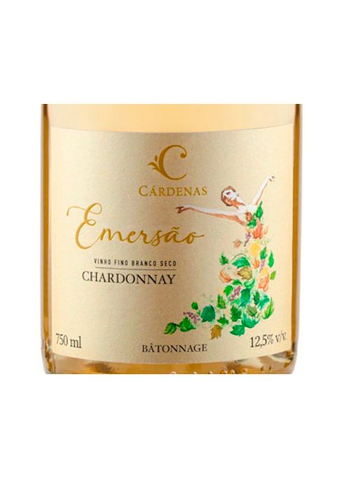 Vinho Cárdenas Emersão Chardonnay 2022 Branco Brasil 750ml