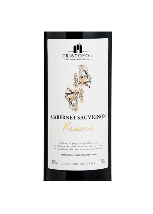 Vinho Cristofoli Cabernet Sauvignon Reserva 2022 Tinto Brasil 750ml