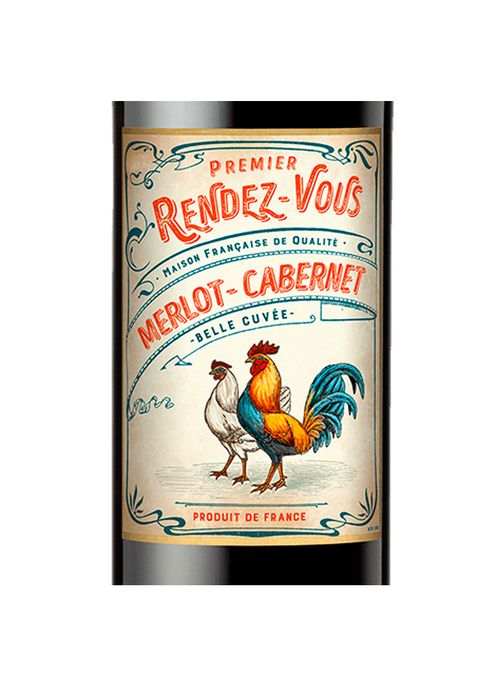 Vinho Premier Rendez Vous Merlot Cabernet Sauvignon 2022 Tinto França 750ml