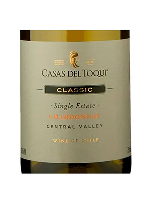 Vinho Casas Del Toqui Classic Chardonnay 2022 Branco Chile 750ml