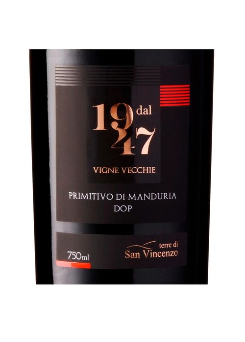 Vinho Primitivo di Manduria Dal 1947 Vigne Vecchie 2018 Tinto Itália 750ml