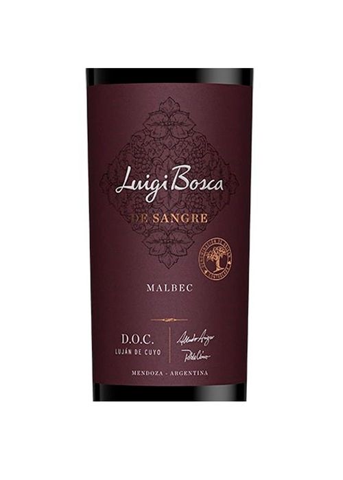 Vinho Luigi Bosca De Sangre Malbec Doc 2020 Tinto Argentina 750ml