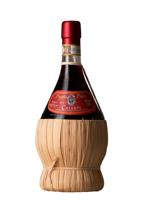 Vinho Chianti Poggio Felice DOCG Frasco com Palha 2022 Tinto Itália 750ml