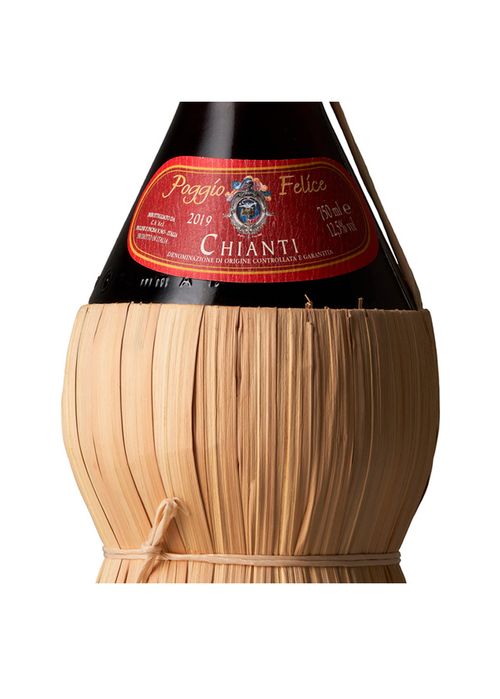 Vinho Chianti Poggio Felice DOCG Frasco com Palha 2022 Tinto Itália 750ml