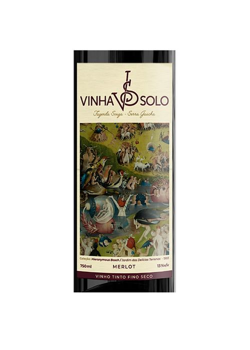 Vinho Vinha Solo Corte Merlot Tinto Brasil 750ml