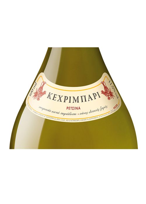 Vinho Retsina Kechris Kechribari Branco Grécia 500ml