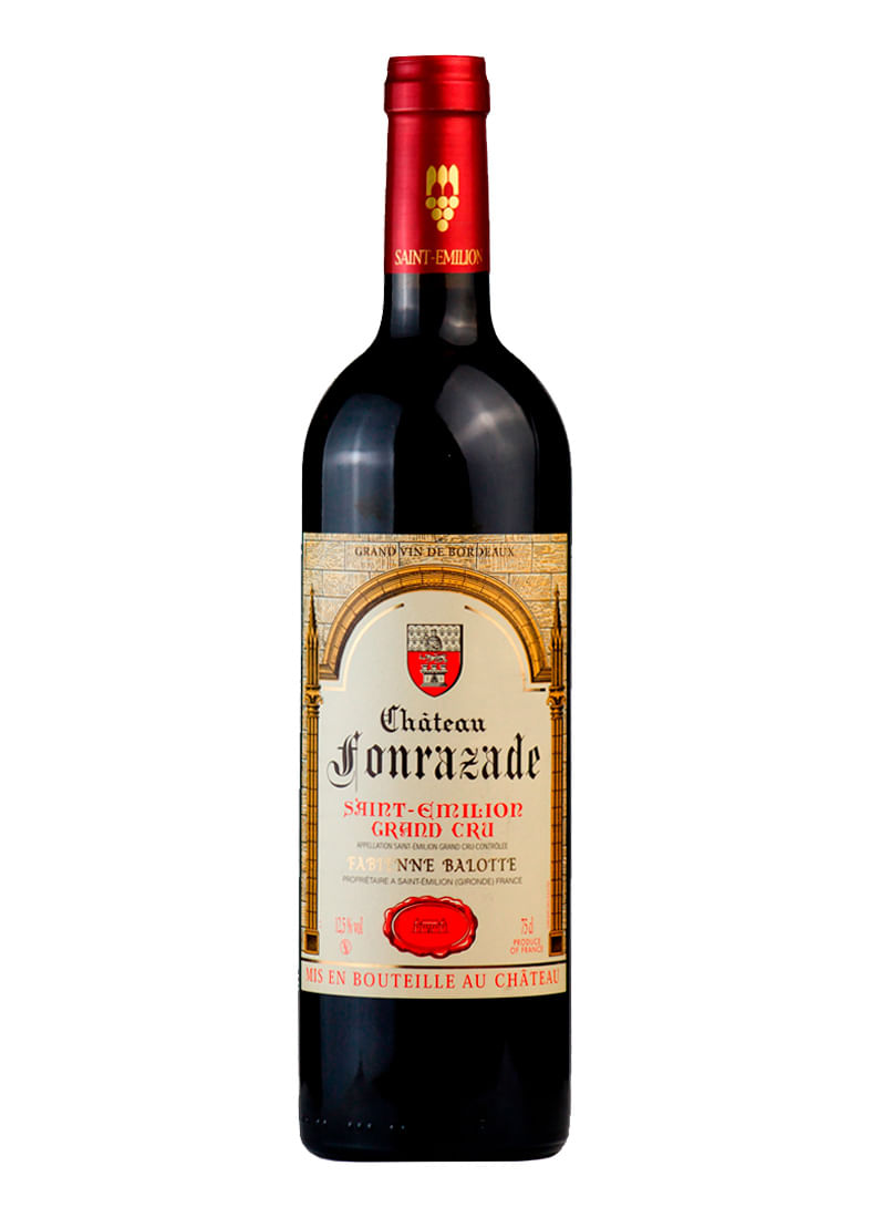 Vinho Château Fonrazade Saint Emilion Grand Cru 2019 Tinto França 750ml