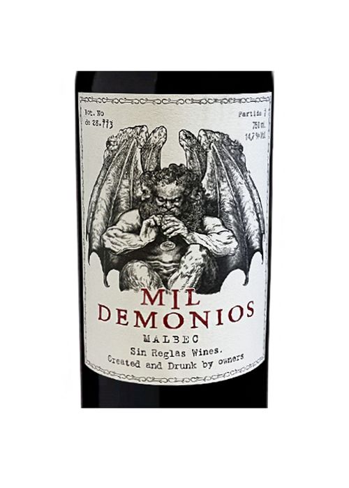 Vinho Mil Demonios Malbec Partida 7 2020 Tinto Argentina 750ml