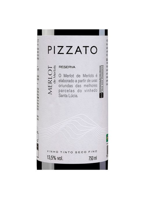 Vinho Pizzato Merlot Reserva 2023 Tinto Brasil 750ml