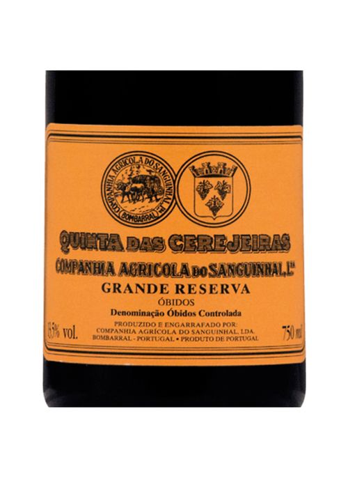 Vinho Quinta das Cerejeiras Grande Reserva Óbidos DOC 2016 Tinto Portugal 750ml