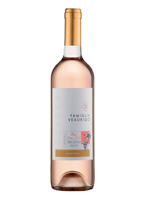 Vinho Famiglia Veadrigo Syrah e Merlot 2023 Rosé Brasil 750ml