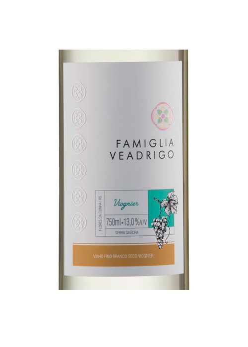 Vinho Famiglia Veadrigo Viognier 2023 Branco Brasil 750ml