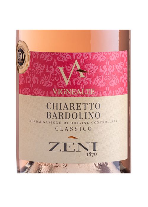 Vinho Chiaretto Bardolino Classico DOC Vignealte Zeni 2022 Rosé Itália 750ml