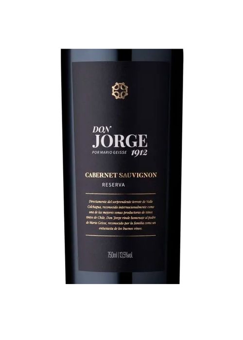 Vinho Mario Geisse Don Jorge Cabernet Sauvignon 2022 Tinto Chile 750ml
