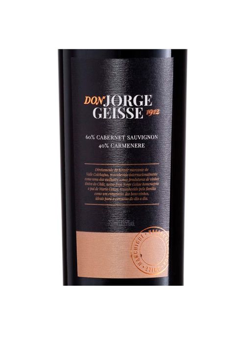Vinho Mario Geisse Don Jorge Blend 2022 Tinto Chile 750ml