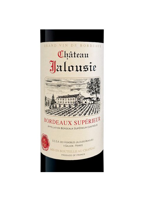Vinho Château Jalousie Bordeaux Supérieur 2021 Tinto França 750ml