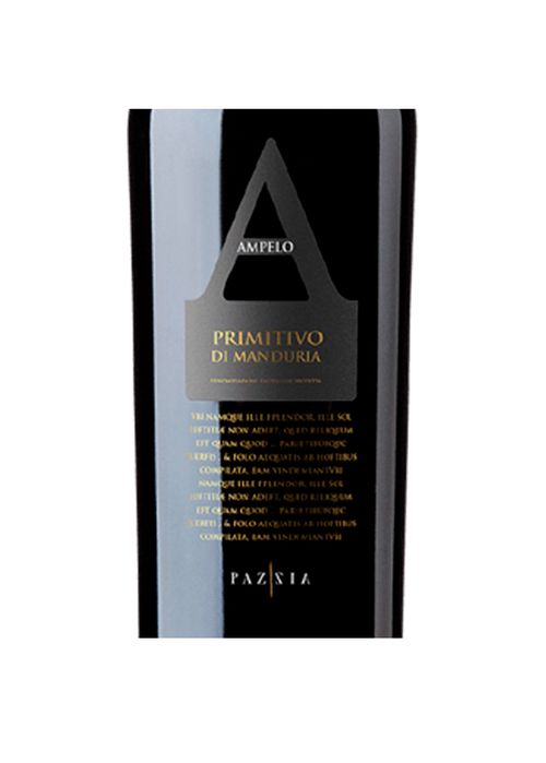 Vinho Primitivo di Manduria Pazzia Ampelo DOP 2021 Tinto Itália 750ml