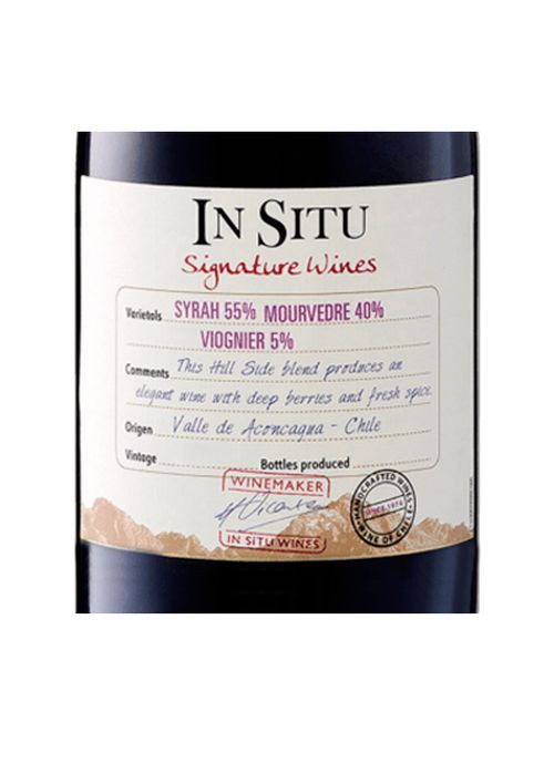 Vinho In Situ Signature Syrah Mourvedre Viognier 2022 Tinto Chile 750ml