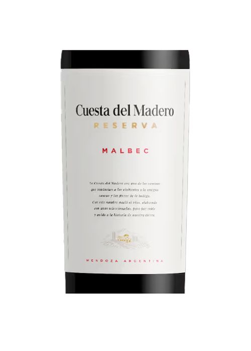 Vinho Cuesta del Madero Reserva Malbec 2021 Tinto Argentina 750ml