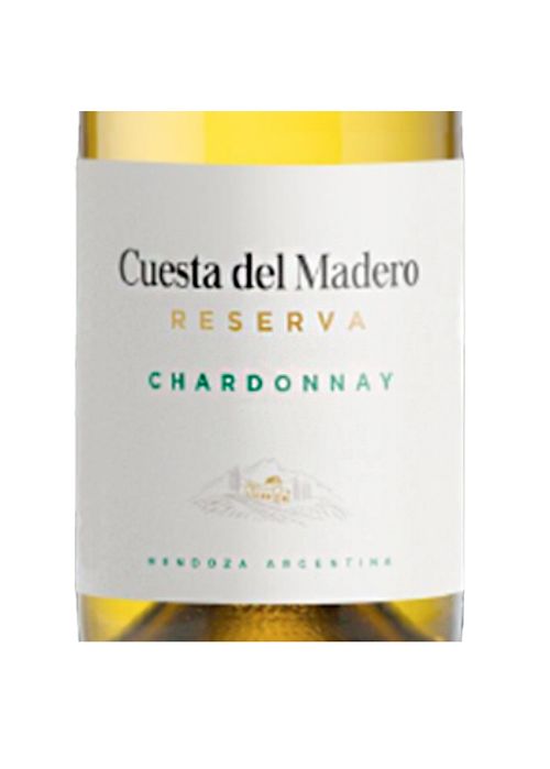 Vinho Cuesta del Madero Reserva Chardonnay 2023 Branco Argentina 750ml