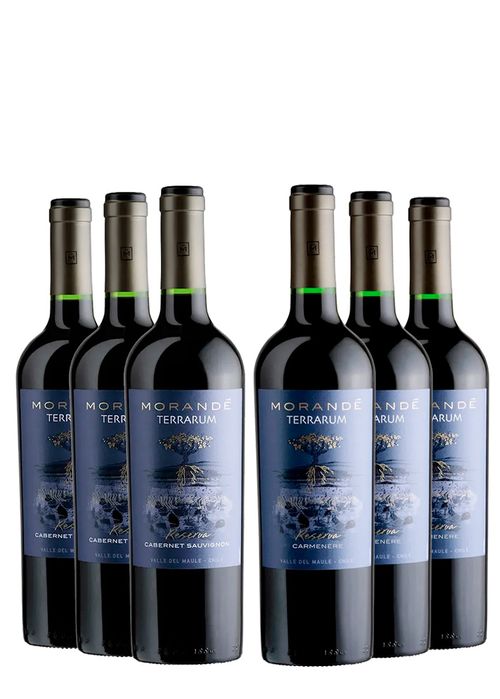 Kit Morandé Terrarum Reserva (3 Cabernet + 3 Carménère)