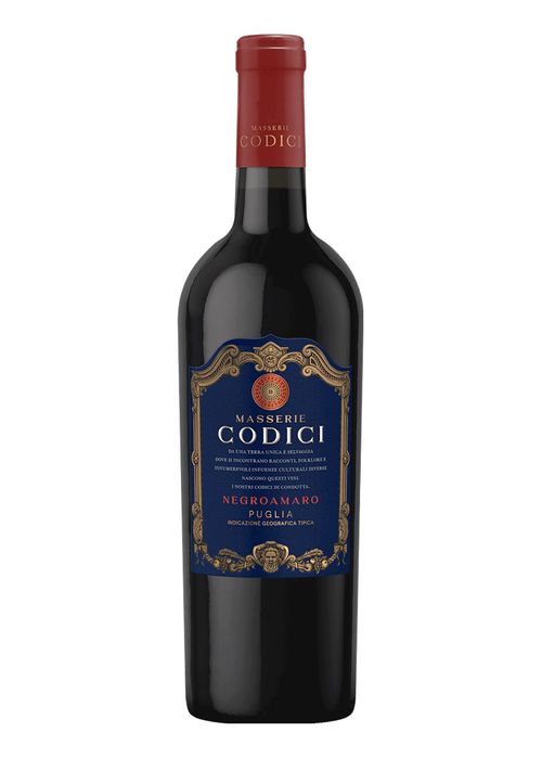 Vinho Negroamaro di Puglia Codici Masserie 2023 Tinto Itália 750ml