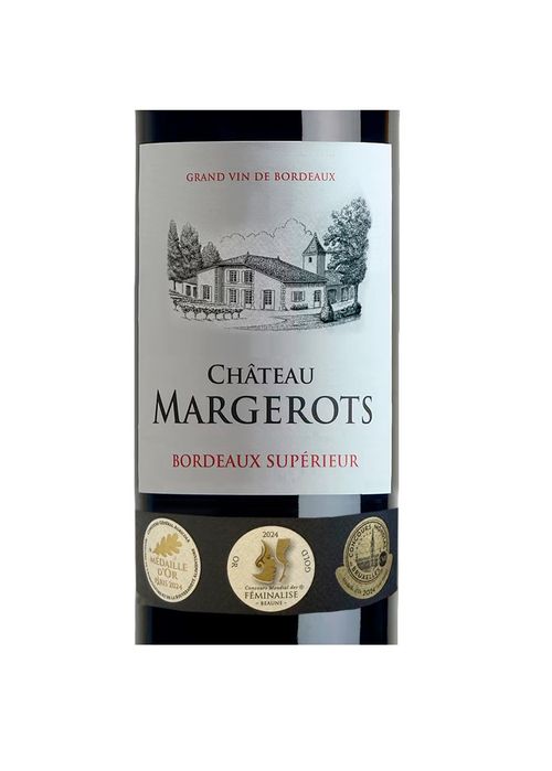 Vinho Château Margerots Bordeaux Supérieur 2022 Tinto França 750ml
