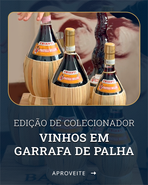 Vinhos em garrafa de palha